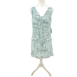 Venus Terrace Tweed  Mini Shift Dress in Blue Multi Sz 6